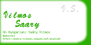 vilmos saary business card